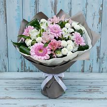 Букет цветов из:  Герберы, Альстромерии и Хризантемы #REPLACE_PRED# Шемордан