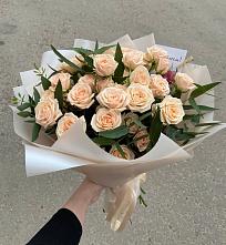 Букет Кремовые розы Латте в Шемордан