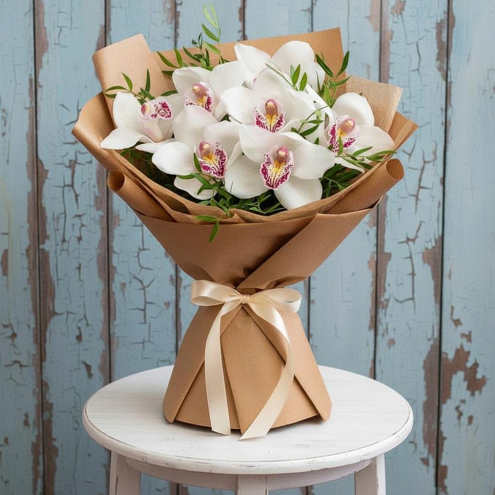 Букет цветов из: Орхидеи и Розы в Шемордан