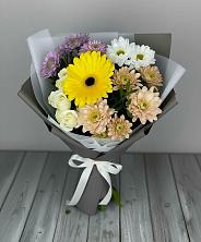 Букет цветов из:  Розы, Герберы и Хризантемы в Шемордан