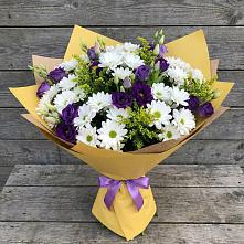 Букет цветов из:  Ирисы, Хризантемы и Ромашки в Шемордан