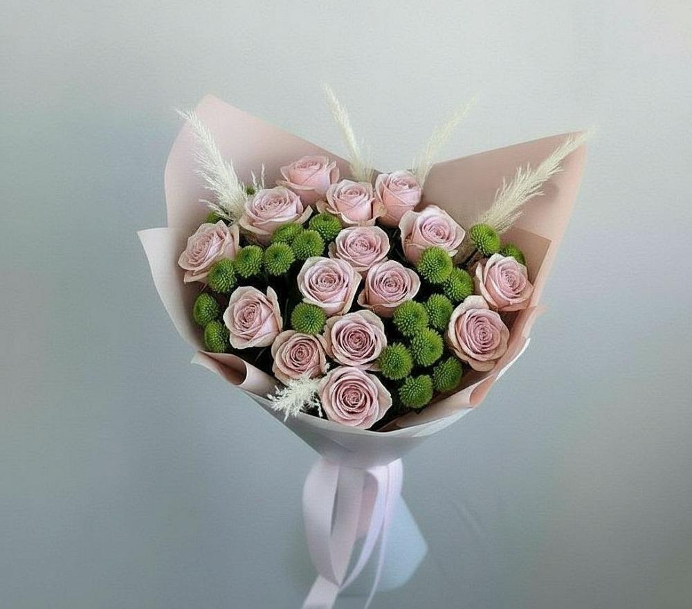 Букет цветов из: Розы и Хризантемы в Шемордан