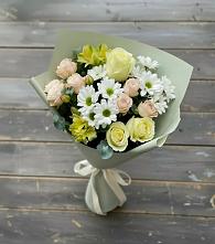 Букет цветов из:  Альстромерии, Розы и Хризантемы в Шемордан