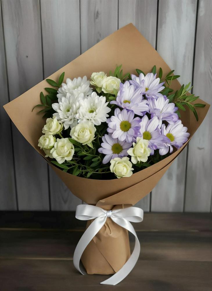 Букет цветов из: Хризантемы и Розы в Шемордан